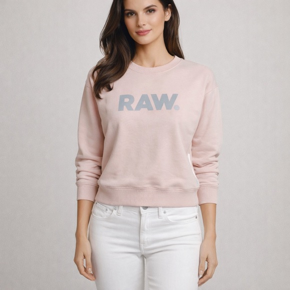 G-Star Sweaters - G-Star RAW Logo Sweatshirt | Blush Pink | Size S